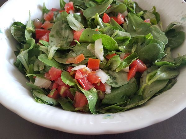 watercress salad with lemon sauce, Lebanese cooking book