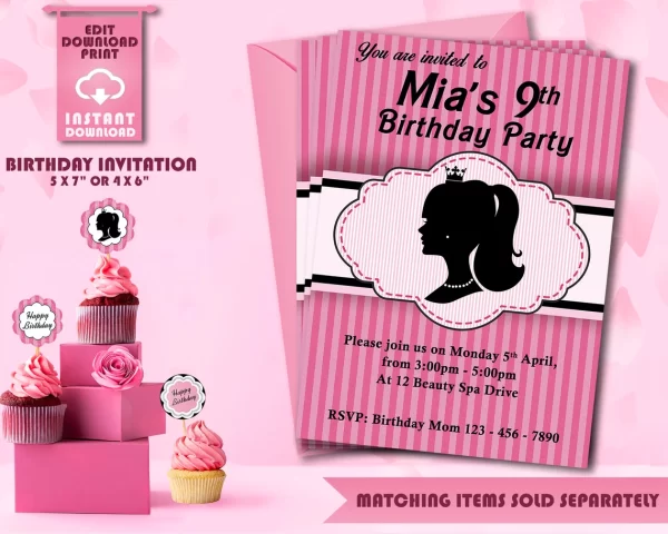 Pink Doll Birthday Theme