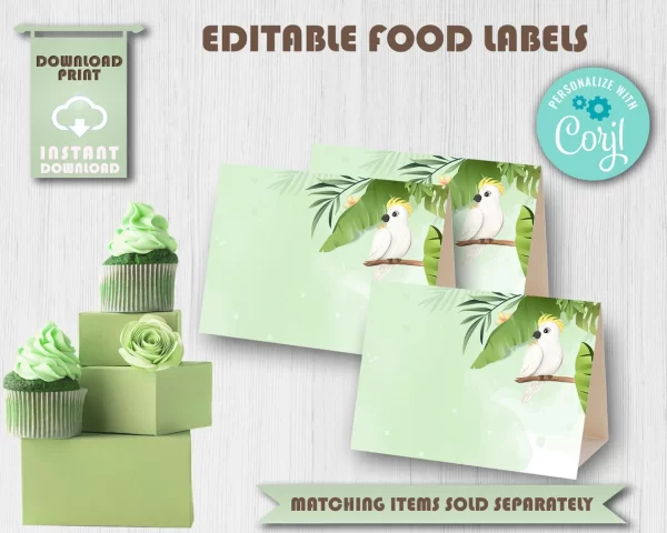 Editable Water Bottle Labels, Brown Safari Animal Birthday Theme - Image 3