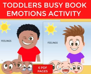 Emotions Matching Toddler Busy Book: A Printable Digital Product for Emotional Intelligence
