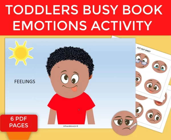 Emotions Matching Toddler Busy Book: A Printable Digital Product for Emotional Intelligence