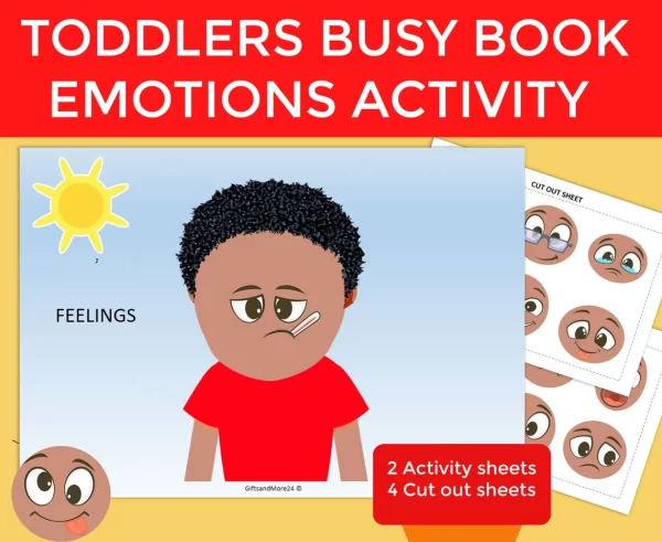 Emotions Matching Toddler Busy Book: A Printable Digital Product for Emotional Intelligence