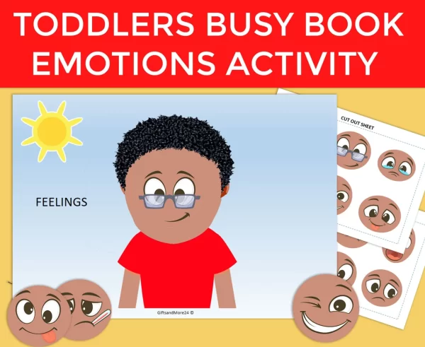 Emotions Matching Toddler Busy Book: A Printable Digital Product for Emotional Intelligence