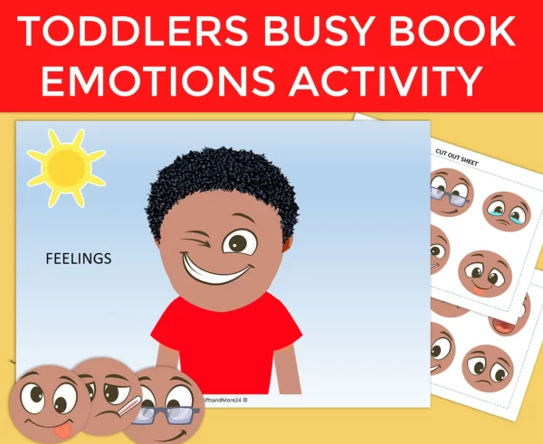 Emotions Matching Toddler Busy Book: A Printable Digital Product for Emotional Intelligence