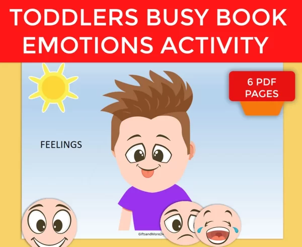 Emotions Matching Toddler Busy Book: A Printable Digital Product for Emotional Intelligence