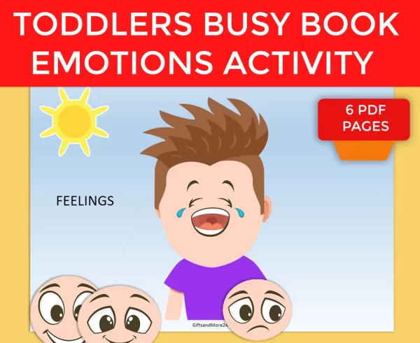 Emotions Matching Toddler Busy Book: A Printable Digital Product for Emotional Intelligence