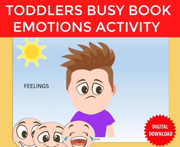 Emotions Matching Toddler Busy Book: A Printable Digital Product for Emotional Intelligence