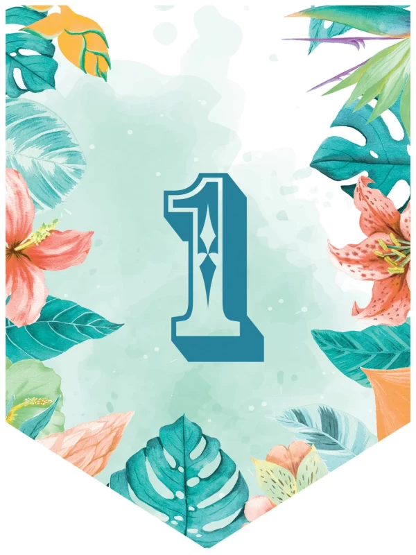 Safari Birthday Banner,  Blue Safari Animals Birthday Theme - Image 2