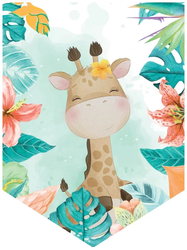 Safari Birthday Banner,  Blue Safari Animals Birthday Theme - Image 3