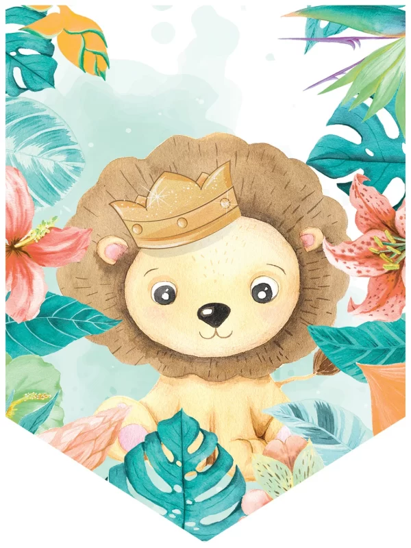 Safari Birthday Banner,  Blue Safari Animals Birthday Theme - Image 5