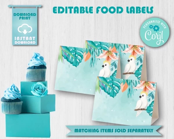 Safari Birthday Banner,  Blue Safari Animals Birthday Theme - Image 7