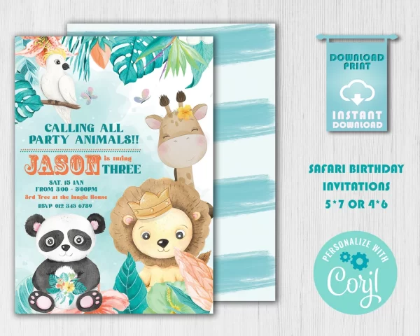 Safari Birthday Party Decoration Pack - Image 2