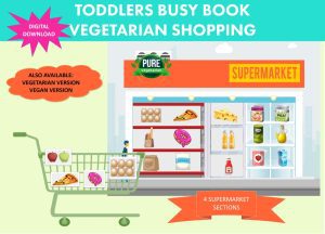 Toddler Vegetarian Shopping Game Busy Book