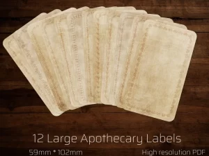 12 Blank Rectangle Sticker Labels high res for printing