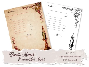 Candle Magick Spell Template download