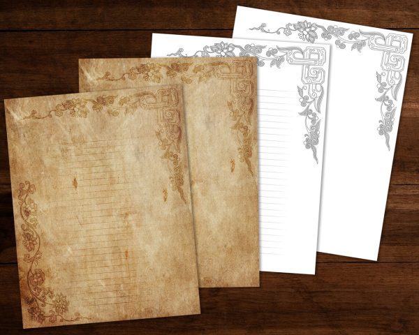 printable Floral Grimoire Blank Pages