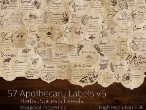 Herb-Spices v5 Apothecary Label Set 57