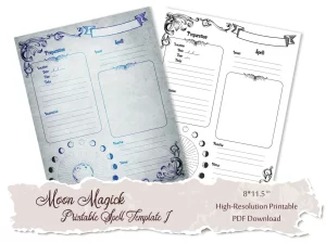 Moon Magick Spell Template