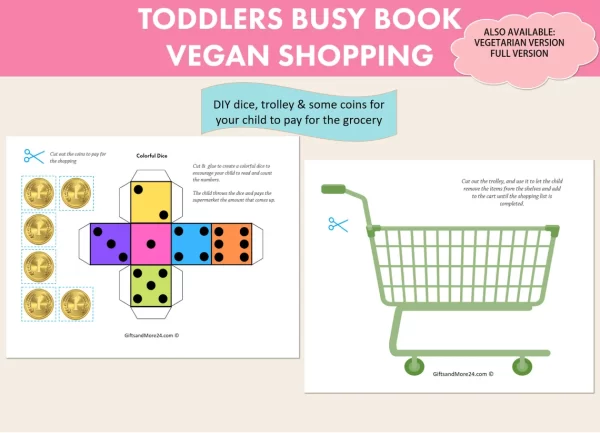 Toddler Vegan Shopping Game Busy Book-10